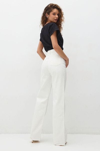 White Crystal Jeans, White, XS