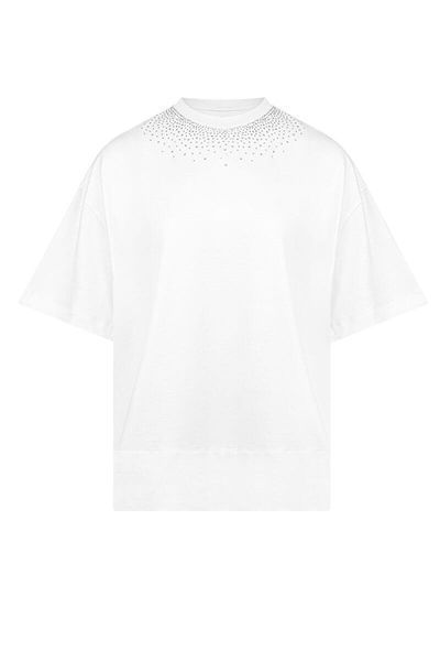 White Crystal T-shirt, White, ONE SIZE