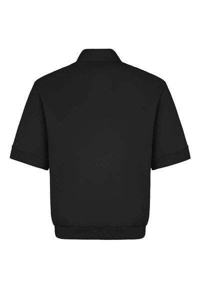 Black polo shirt, Black, S