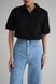 Black polo shirt, Black, M