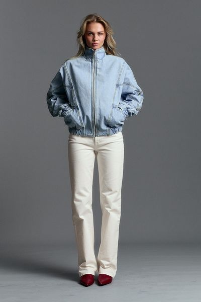 Blue bomber jacket, Light blue, OVERSIZED