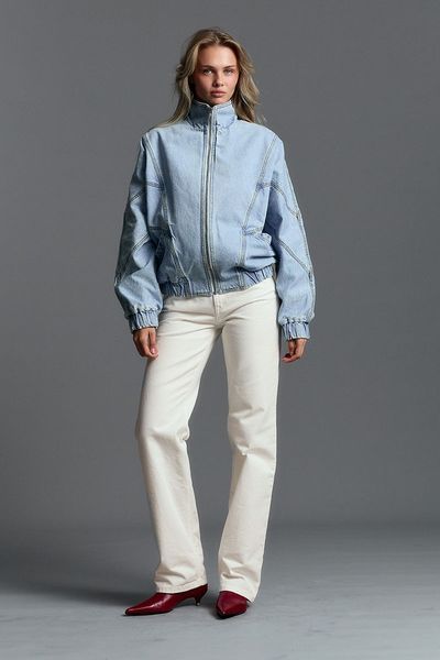 Blue bomber jacket, Light blue, OVERSIZED
