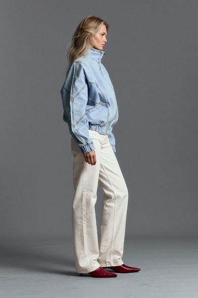 Blue bomber jacket, Light blue, OVERSIZED