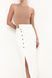 Asymmetric midi skirt, White, XS
