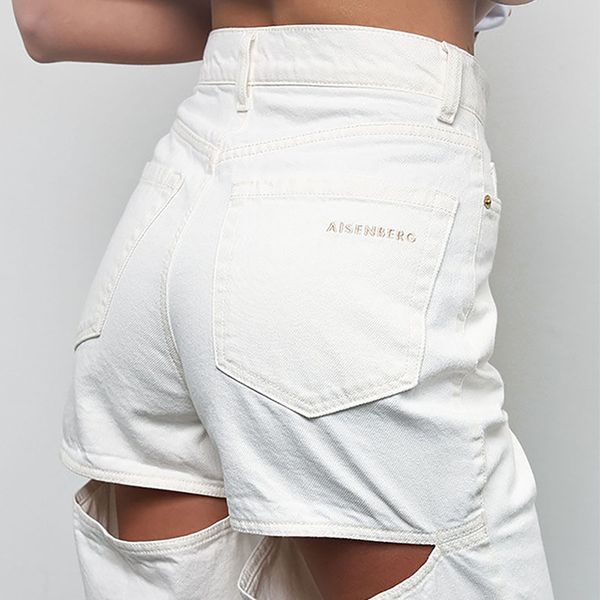 Jeans-shorts, White, XS
