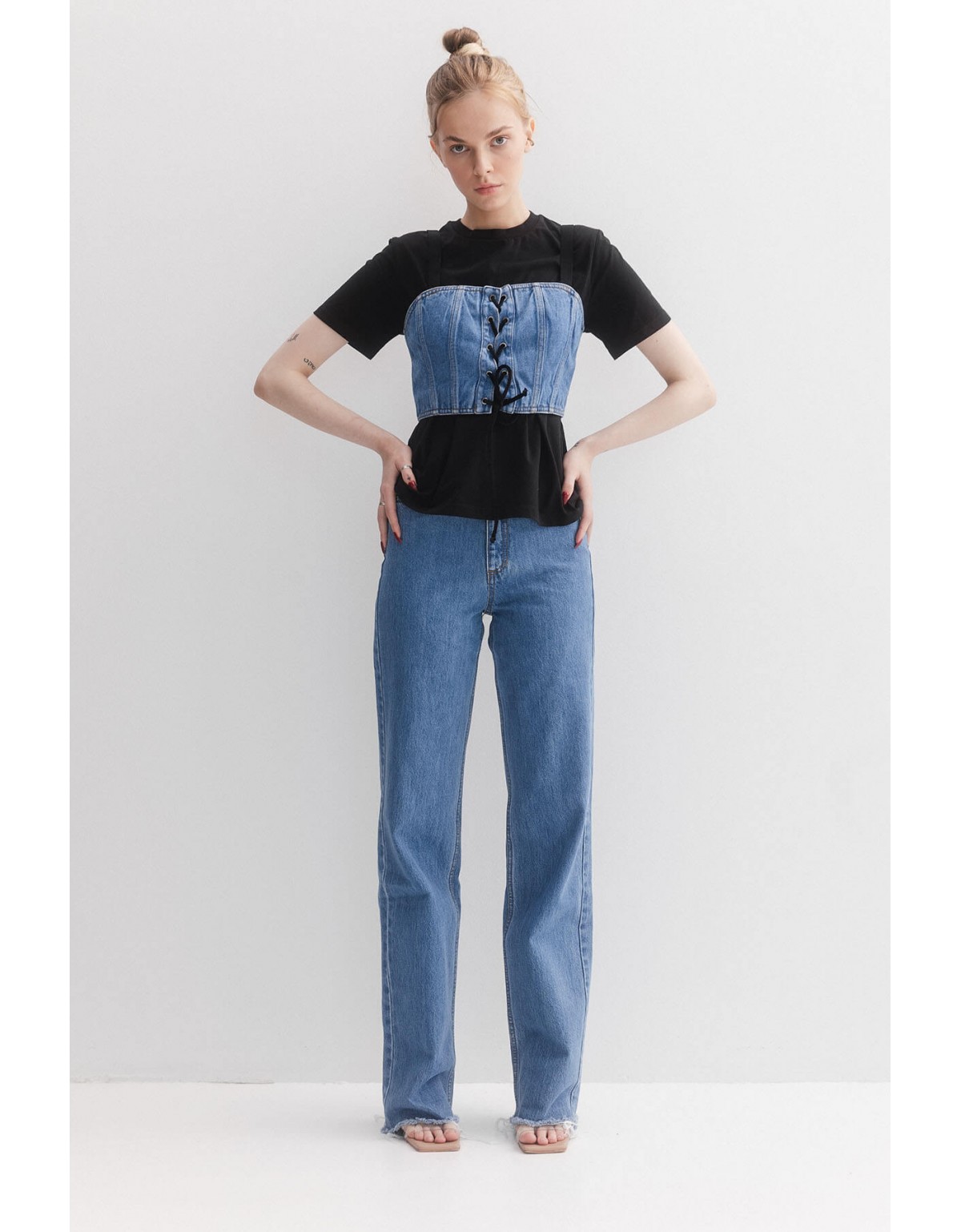 Джинси прямого крою "Mia"(Premium Italian Denim Candiani) Джинси прямого крою "Mia"(Premium Italian Denim Candiani)