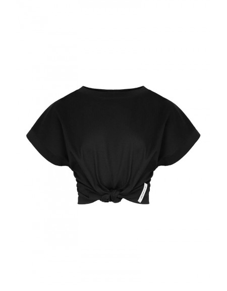 Футболка з вузлом чорна