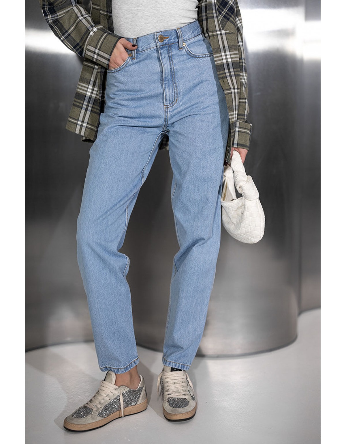 Джинси банани блакитні 