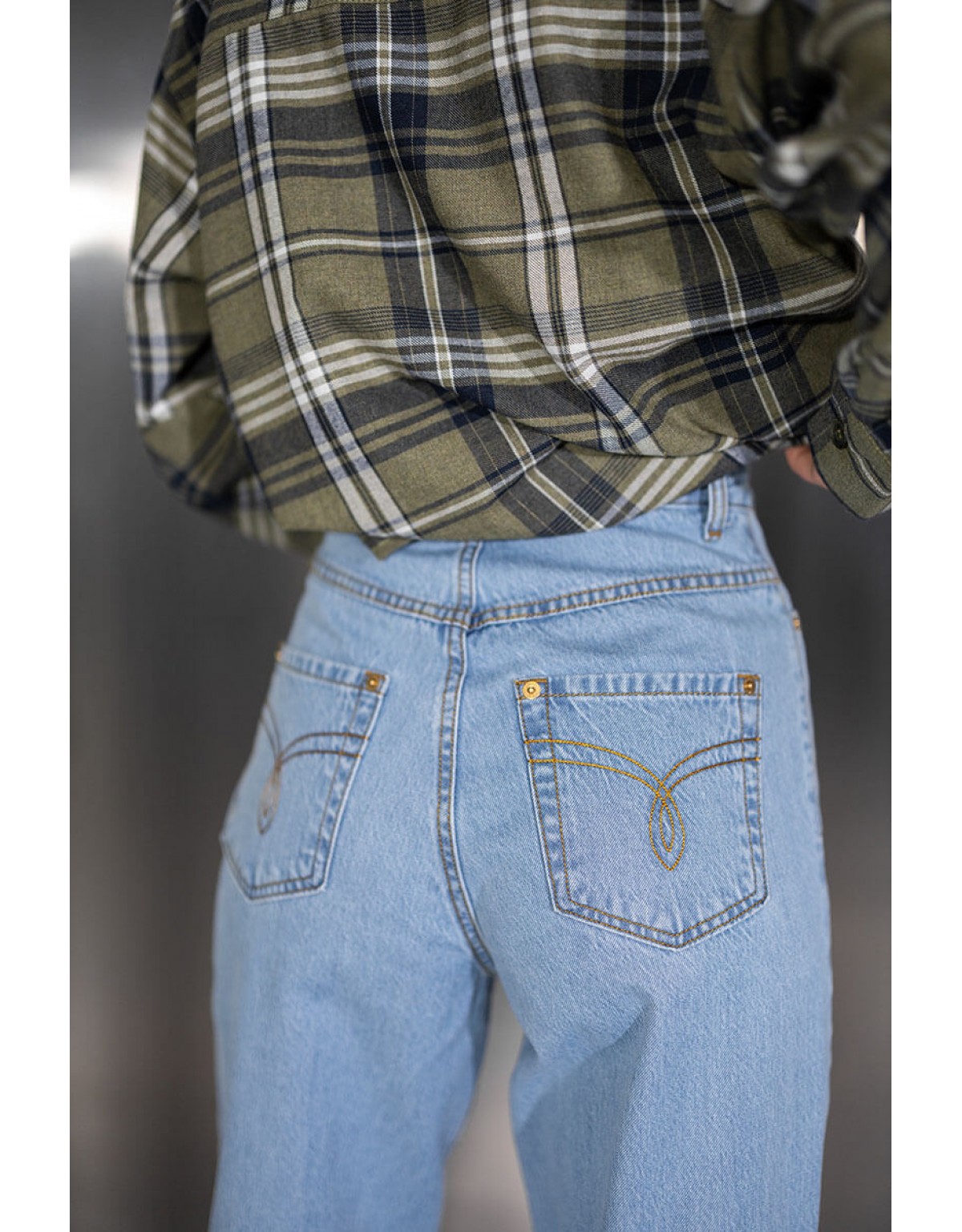 Джинси банани блакитні 