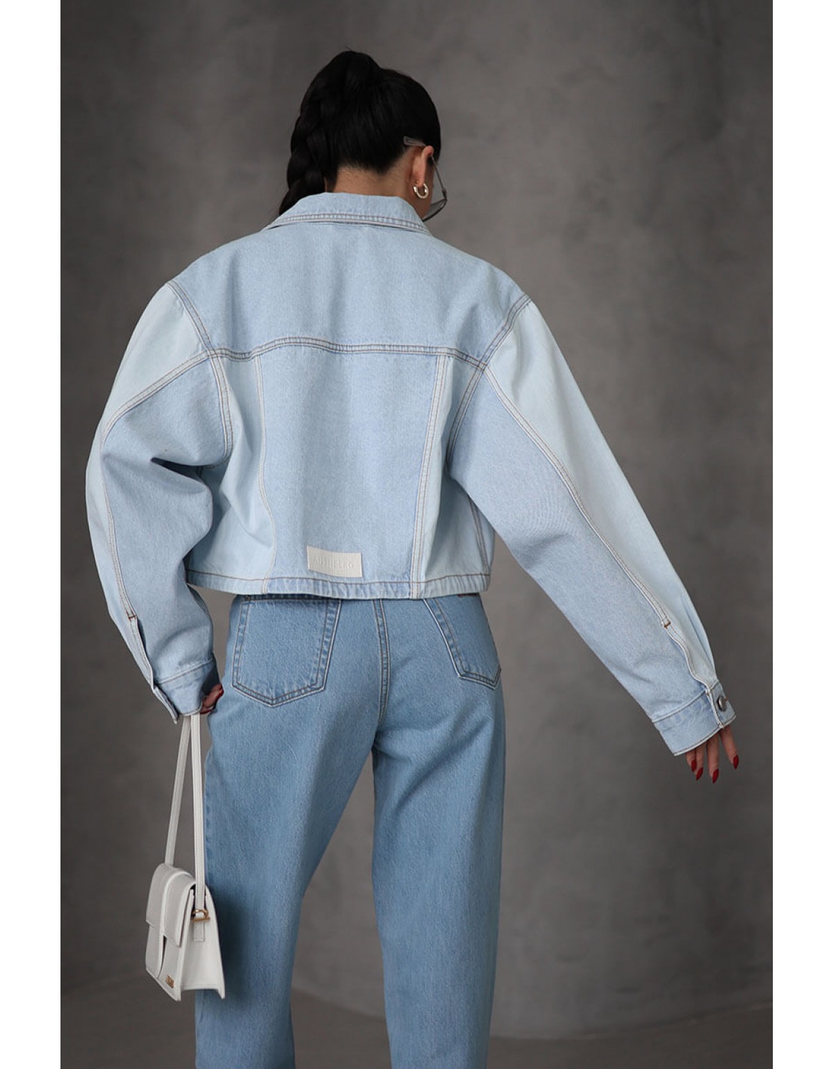 Куртка Crop світло-блакитна