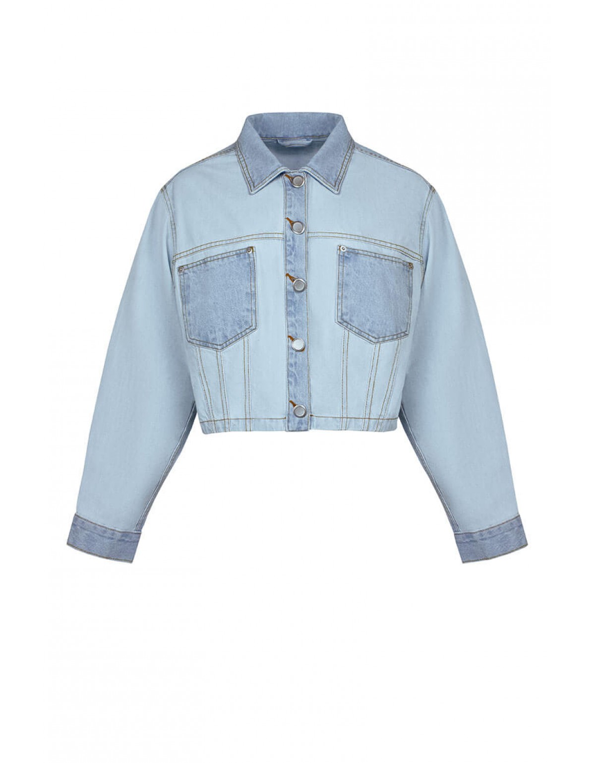 Куртка Crop світло-блакитна