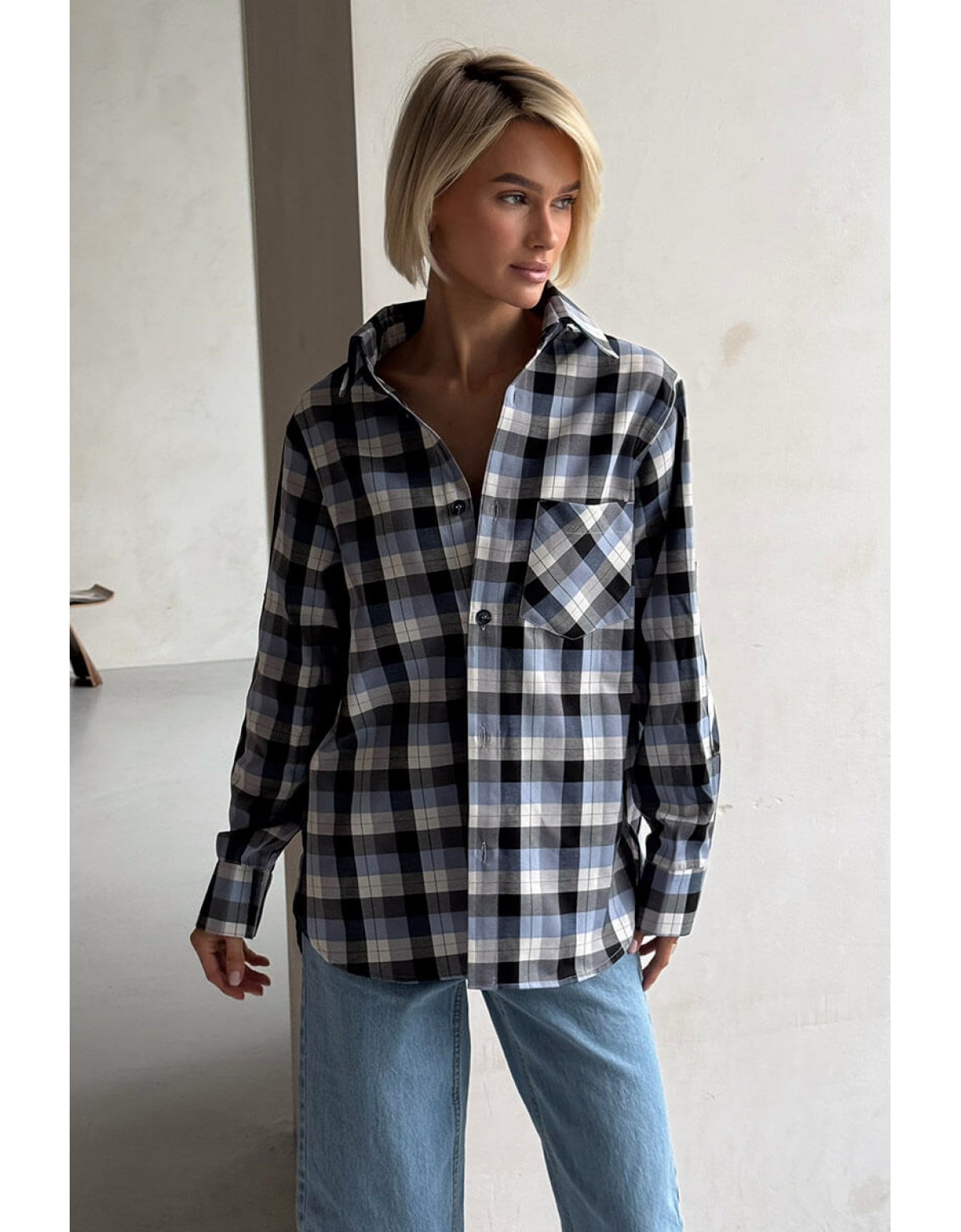 Сорочка в клітинку