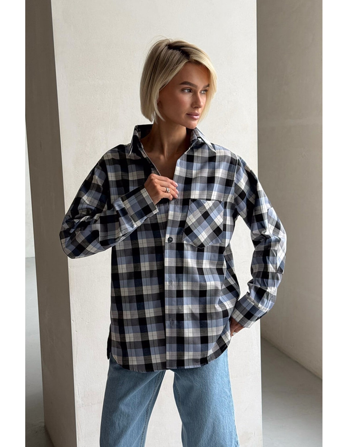 Сорочка в клітинку