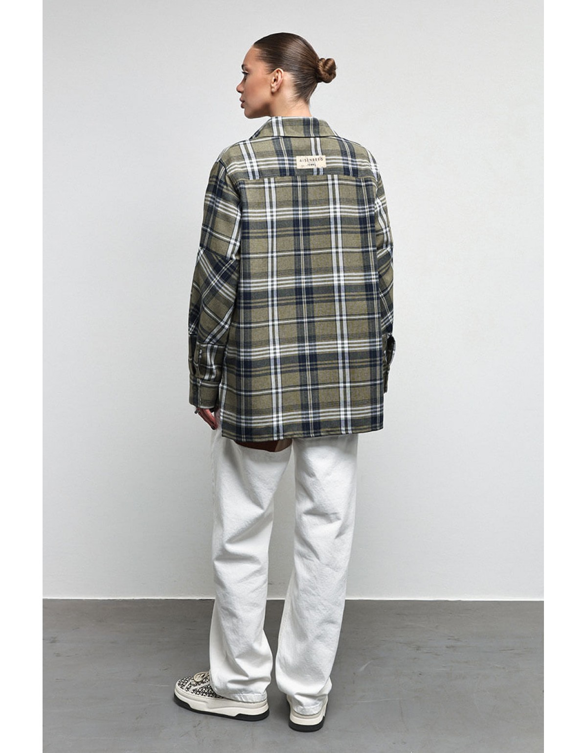 Сорочка в клітинку хакі