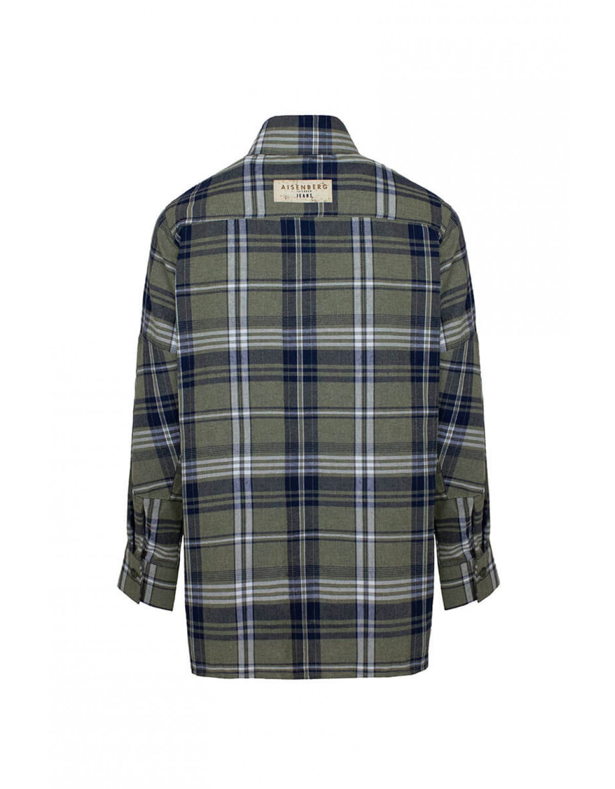 Сорочка в клітинку хакі