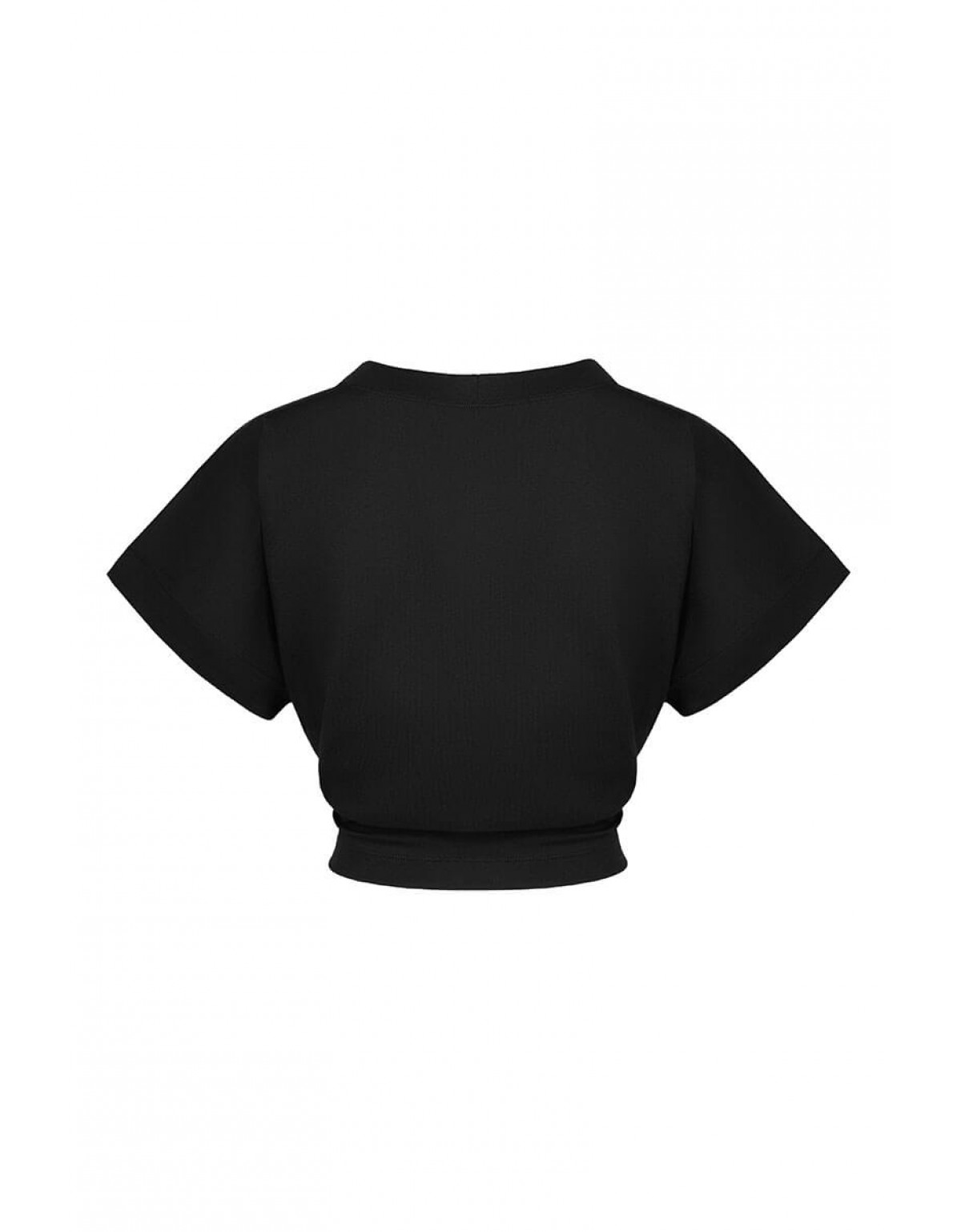 Футболка з вузлом чорна