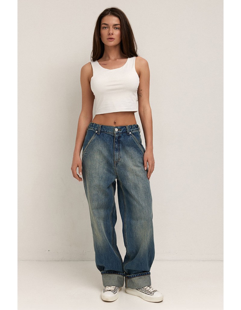 Джинси прямого силуету з низькою посадкою Vintage