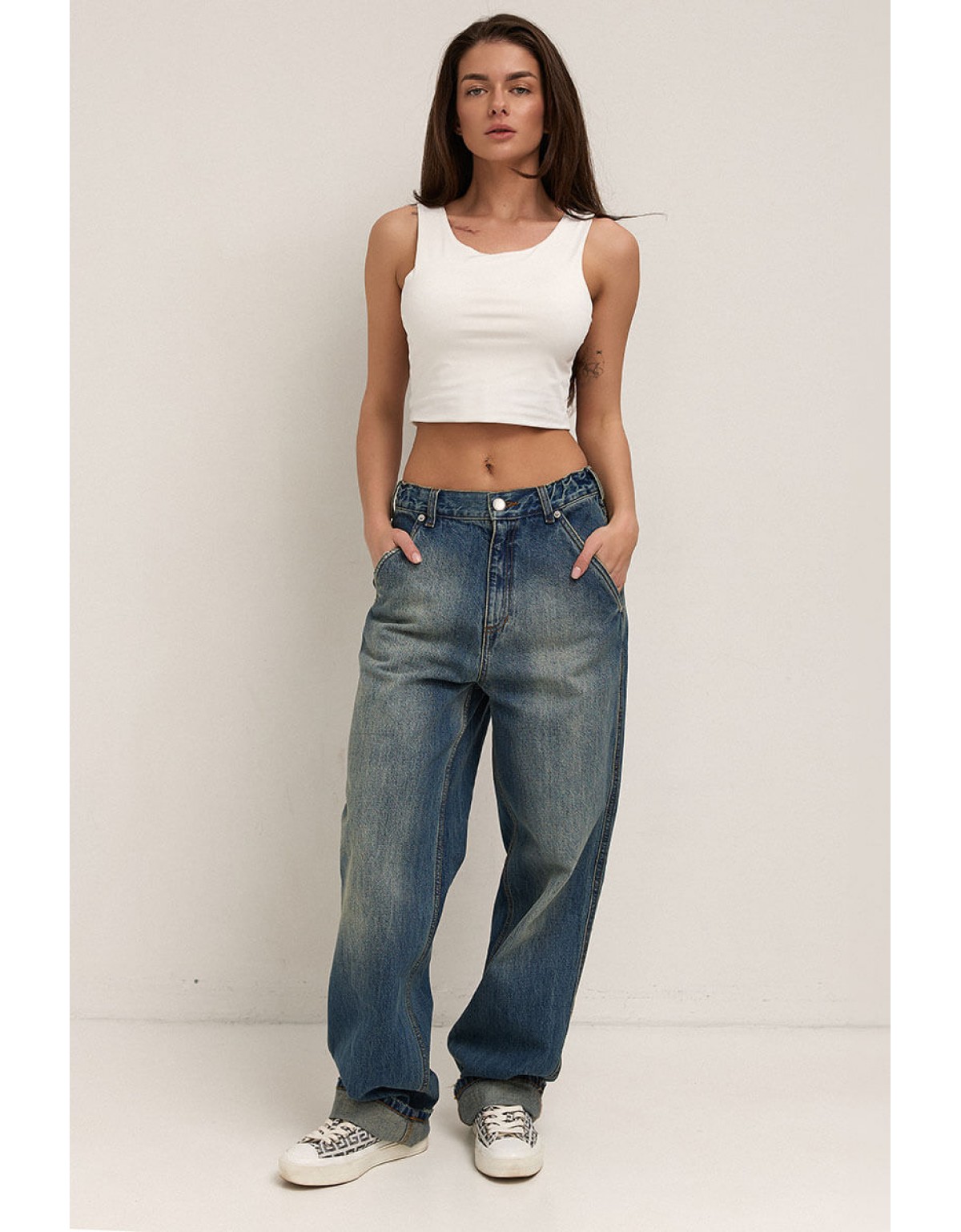 Джинси прямого силуету з низькою посадкою Vintage