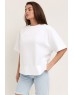 Футболка basic біла (з розрізами по боках)